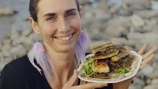 Open Fire Sour Dough English Muffin Venison Sandwiches, Blacksmith Forging Hair Pin, ASMR