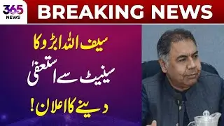 Breaking News | Saifullah Abro Resigns from Senate | Shocking Political Move! | 365 Plus