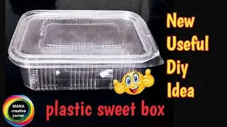 Waste Plastic sweets box reuse idea#Best out of waste disposable container craft idea# DIY