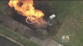 Gas Main Break Causes Fire In Mt. Laurel