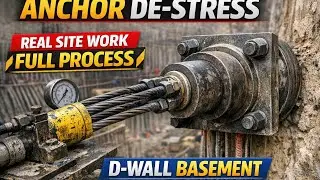 Anchor De-Stress Process Full Video | D-Wall & Basement Work | Real Construction Site