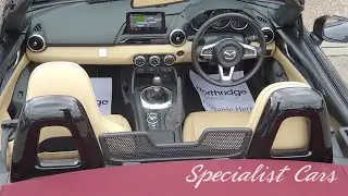 Mazda MX5 Z Sport Convertible 2dr. Machine Grey Limited Edition with Red Roof, Tan Leather.