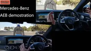 Демонстрация системы автономного торможения Mercedes-Benz AEB