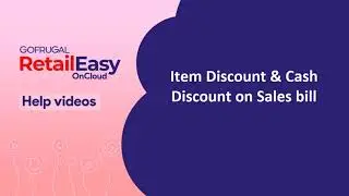 Item Wise and Cash Discount on Sales Bill in TruePOS