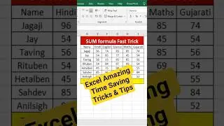 Excel SUM FORMULA FAST TRICK