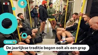 Huh? Honderden mensen reizen zonder broek met de metro