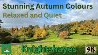 Stunning Autumn Colours at Knightshayes | A relaxed and Quiet Walk in 4K
