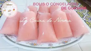 Bolis o congeladas de guayaba (con fruta)