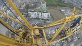 Climbing towercrane in London