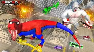 Angry Dinosaur Rampage Gorilla Animal City Smasher | Dinosaur Game | Dino Game | Simulator