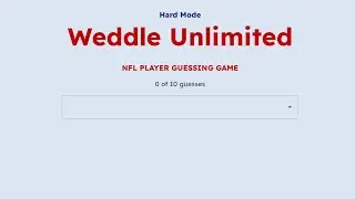 NFL Quiz + Playing NFL Weddle Unlimited!!