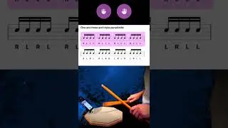 Drum Exercise - One and Three and Triple Paradiddle - 80 bpm #beginnerdrummer #drums #drumcoach