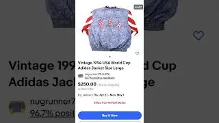 Found a Vintage 1994 World Cup US Soccer Adidas Jacket at a Thrift Store! #Shirts