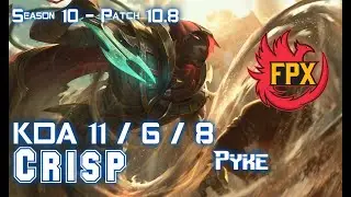 FPX Crisp PYKE vs SENNA Support - Patch 10.8 KR Ranked