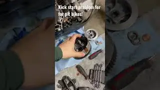 125 куб. см + кик-стартер питбайка проскальзывает/не работает? Исправлено. #вирусный #механически...