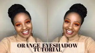 SIMPLE ORANGE SUNSET EYESHADOW TUTORIAL | JAMES CHARLES PALLET | BUCIIE M | SOUTH AFRICAN YOUTUBER