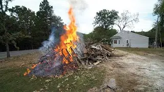 We Burned Big Brush Piles at Our New Investment Property | Daily Entrepreneur Vlog