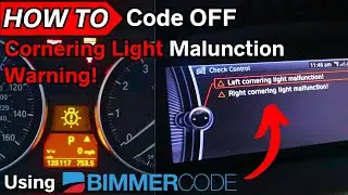 HOW to CODE OUT Cornering Light Malfunction Warning with BimmerCode! BMW E90/E92 3-Series