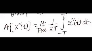 TIME AVERAGE AUTO AND CROSS CORRELATION FUNCTION AND PROPERTIES