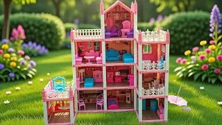 6 min Satisfying With Unboxing & ReviewMiniature Barbie Doll House Set Toys