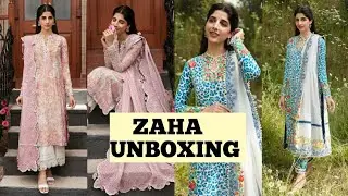 ZAHA Unboxing  Festive 2023 Eid Volume LEYLA (ZF23-04) OR SELIN (ZF23-08) #usmanfashion #lawn #zaha