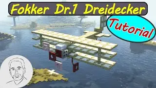 Wie baut man ein Dreidecker Flugzeug - Fokker Dr1- So geht Minecraft #tutorial #howto #fokker