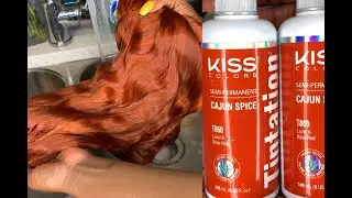 DIY Ginger Hair Tutorial | Water Color Method with Kiss Color Cajun Spice| 613 Wig