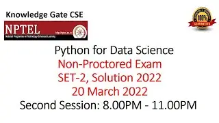 Python for Data Science Non proctored Exam 20 march 2022 answers ||Second Session: 8.00PM - 11.00PM