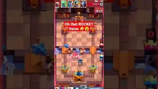 Huge Rocket Value 😱😂 #clashroyale #shorts