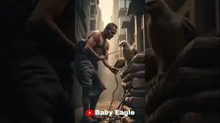 Baby Eagle 💕 🦅 helps poor old man Rebuild after flood