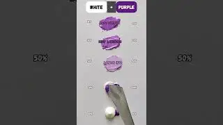 Purple and White (different amounts test) #colormixing #paintmixing #oddlysatifying