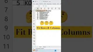 Autofit ROWS & COLUMNS in Excel 🤫🫣😳 || #microsoftexcel #exceltips #exceltricks #excelclasses #rows