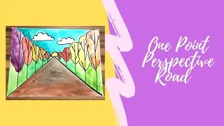 One point perspective road