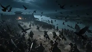 Crows wait to eat carrion; the two armies, numbering 300,000, dies in one night!
