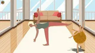 3 Minute Stretch Break for Toddlers | Calm Yoga & Movement | Fun Yoga Poses: Kangaroo, Sky, Chair