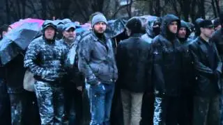 Pro-Ukrainian Activists Throwing Eggs, Milk and Flour in pro Russian Separatists
