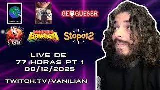 LIVE DE 77 HORAS! - Stopots, Geobingo, Silksong e Donkey Kong Bananza! - Live do dia 08/12/25 Pt 1