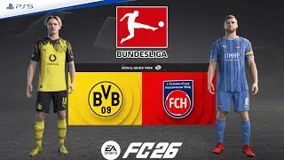 Dortmund v Heidenheim | Bundesliga 25/26 Matchday 20 | Match Simulation | FC 26 &ndash; PS5&trade; [4K]