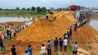 It's amazing, many experts are working to fill the earth from the bridge to make a road to Borey
