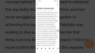 English speech on resolution day of Pakistan