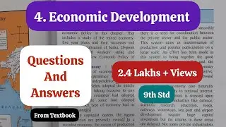 ECONOMIC DEVELOPMENT QUESTIONS AND ANSWERS FROM TEXTBOOK - STD 9 CHP.4 IN HINDI - MAHARASHTRA BOARD