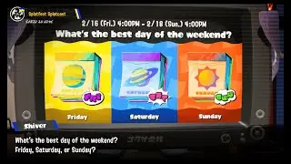 Splatoon 3 - Splatfest #13 (NA/EU) Announcement: Friday Vs. Saturday Vs. Sunday