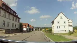 Autofahrt im badischen Odenwald/MOS: Waldbrunn