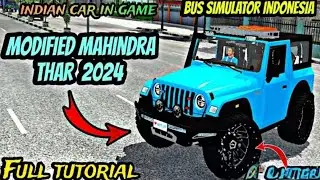 How to download thar mod in bus simulator Indonesia|| Realastic Mahindra thar// car mod in bussid😍😘?