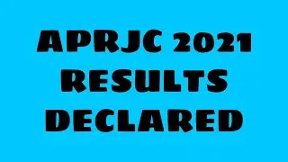 APRJC 2021 RESULTS DECLARED || @nithinkolluru