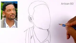 Portrait Demonstration Will Smith Portrait Pencil Sketch for Beginners #willsmith