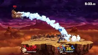 Leaked footage of DK showering five opponents with coconut cream pies