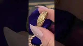 Modern 9ct Yellow Gold &lsquo;Antique Style&rsquo; Floral Engraved Ring