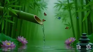 Relaxing Piano Music calming music  peacefu  bamboo water 自然の音とともにリラックス音楽｜バンブーウォーターファウンテン【癒し音楽