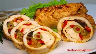 Pechuga rellena para navidad (receta fácil y deliciosa) #recetas #navidad